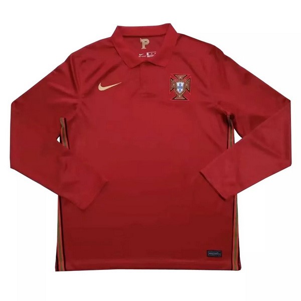 Camiseta Portugal Replica Primera Ropa ML 2020 Rojo